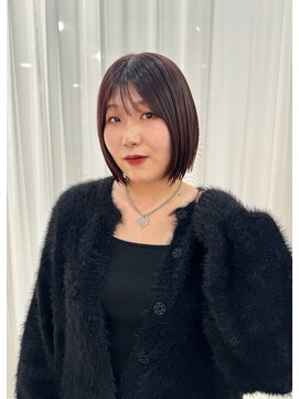 エトネ ヘアーサロン 仙台駅前(eTONe hair salon) mini-bob【チェリーブラウン】