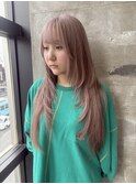 ハイトーン 10代 20代 ミルクティーベージュ ハッシュカット
