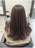 ラベンダーベージュ　透明感　艶カラー　可愛い