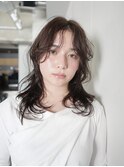 ◎韓国ヘアー顔周りレイヤーボブミディアムおくれ毛前髪万代新潟