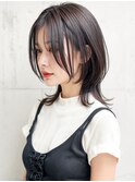 黒髪くびれヘア◎透明感カラー小顔レイヤーカットミディp上尾
