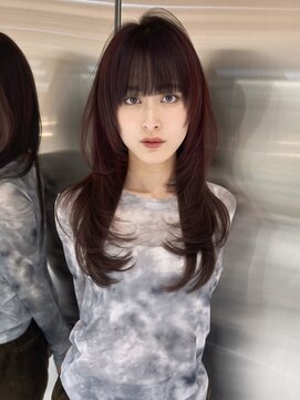 ルームバイシー 新宿(Loom. by Sea) ココアベージュ×レイヤー[小顔/黒髪/オリーブグレー]