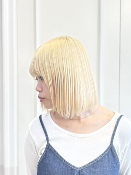 デート 綾瀬店(DATE) ホワイトブロンド × ボブ