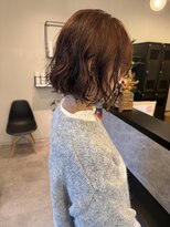 メデル(mederu) ボブパーマスタイルパーマボブブラウンカラー大人可愛いミニボブ