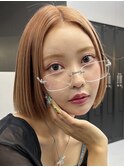 ハイトーンショートボブ/レイヤーカット/ブリーチ