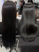 ロムーク 表参道(LOMKH)&nbsp;小顔ロングレイヤーカット髪質改善カラー縮毛矯正ハッシュカット