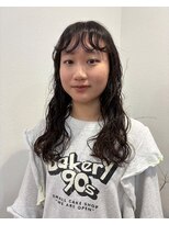 エフ ヘアーアンドリラクゼーション(F. hair & relaxation)&nbsp;前髪透け感 くるくるロングパーマ