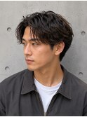 センターパートサーフカール/夏カラーで垢抜けショート