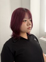イロウ 山口どうもん店(IROW)&nbsp;ブリーチありピンクレッド
