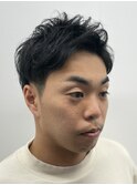 王道ビジネスツーブロックメンズカット/前髪上げ/銀座<理容室>