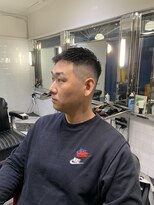 メリケンバーバーショップ フクオカ(MERICAN BARBERSHOP FUK)&nbsp;ハイライトマッシュパーマウルフアッシュブラック