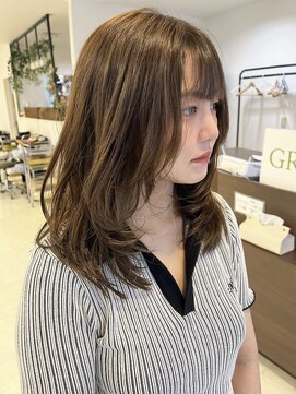 グランデ ビス(GRANDE bis) 韓国レイヤー×ブラウンベージュ