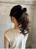 暑さに負けない!ワンピースに合うポニーテール