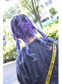 黒髪インナーカラーのアレンジスタイル