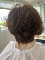 トゥットヘアー(Tutto hair)&nbsp;ベージュカラー大人可愛いひし形ナチュラルショートボブ