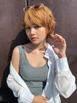 プランタン(hair garden PRINTEMPS byflammeum) 無造作ショート×オレンジブラウン【海老名】