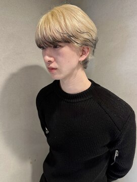 ペレ 梅田(PELE) ベリーショート/ダークアッシュ/ニュアンスパーマ/韓国マッシュ