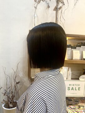 ココカラヘアー ニコ(cococara hair nico) 切りっぱなしボブ/髪質改善/トリートメント/オリーブ/グレージュ
