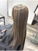 筋感しっかり綺麗目ハイライト/グレージュト/ロング/髪質改善