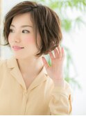 仙台/髪質改善/マロンベージュ☆マッシュレイヤーボブパーマc
