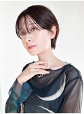 ショート美髪顔周りレイヤーグレージュくびれヘア_ba498641