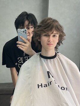 エムヘアサロン 高田馬場(M Hair Salon) 外国人風メンズパーマ 波巻き/緩めパーマ【高田馬場】