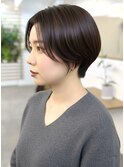 大人ショートボブ/ハンサムショート/前髪なし/20代30代40代