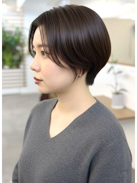 大人ショートボブ/ハンサムショート/前髪なし/20代30代40代