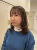 【ハイレイヤー】ワンカラー/脱白髪染め/ミディアム/大人女性