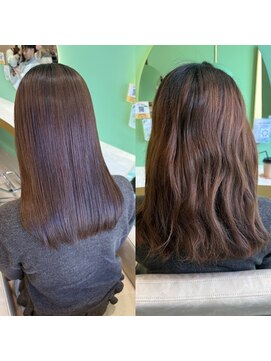 ボヌール 西宮北口(Bonheur) 西宮北口》縮毛矯正とカラーの同日施術