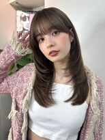 イヴォーク トーキョー(EVOKE TOKYO)&nbsp;髪質改善ミディアムレイヤー艶髪カラー顔まわりレイヤー