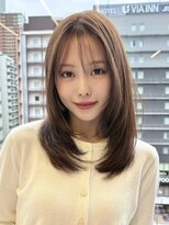 ルージュシー 堀江(RU10C)&nbsp;レイヤーカット/ブリーチなしダブルカラー/ベージュ【AI未使用】