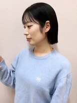 ソンノ(sonno)&nbsp;アッシュブラック ミニボブ ぱつっとボブ 髪質改善 20代