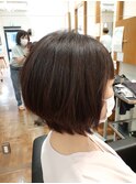 大人なナチュラルショート/大人ショート/暖色系カラー