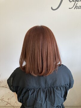 レポヘアー(Repos hair) 20代30代大人可愛いエアリーボブピンクベージュ