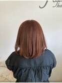 20代30代大人可愛いエアリーボブピンクベージュ
