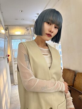 ミンクス 原宿店(MINX) 青髪ボブ