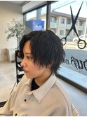 クールセンターパートツイストスパイラルパーマ