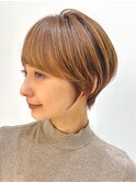 30代40代大人女性/前髪ありショートボブ/ショートヘア/髪質改善
