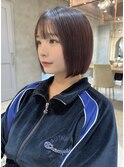 【澤口龍成】前髪カタログマチルダボブピンクベージュ