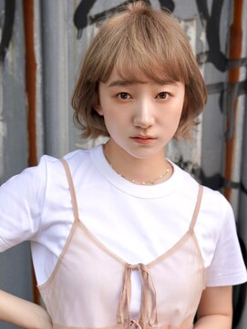 ブゾン(buZon) 【buZon ブゾン】切りっぱなし外ハネボブ×前髪ウェットヘア