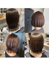 【ライフスタイルに合わせたミディアムボブ　お手入れ簡単をご提案】　スタイリスト　橋本