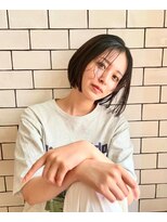 リルバイスニップ(Ril by snip)&nbsp;ナチュラルボブ前髪ありイメチェン20代30代40代50代ショートボブ