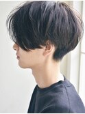 アッシュブラック/サイドシルエット/前下がり
