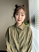 シティ 薬院(SITY.) 薬院　顔まわりレイヤーカット　ヘアセット　ブリーチなしカラー