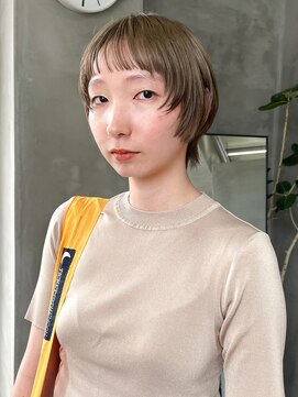テトヘアー(teto hair) ショートウルフウルフカットオン眉オリーブカラー
