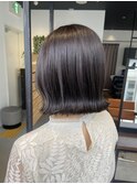 切りっぱなしボブ/ボブ/グレージュ/堺東