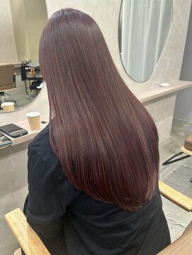 ユッカ 京橋(YUCCA) 【YUCCA】ピンクラベンダーブラウンブリーチなしカラー