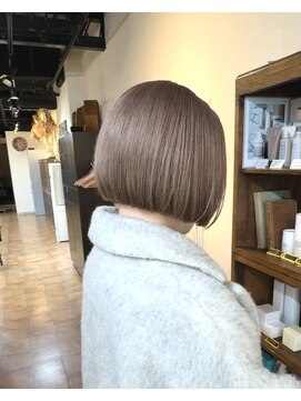 ルポル 大通店(rupolu) ダブルカラーで作るピンクブラウンボブ