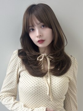 ソア 並木坂(Soa) 韓国ヘア/顔周りカット/レイヤーカット/ベージュ/ロング